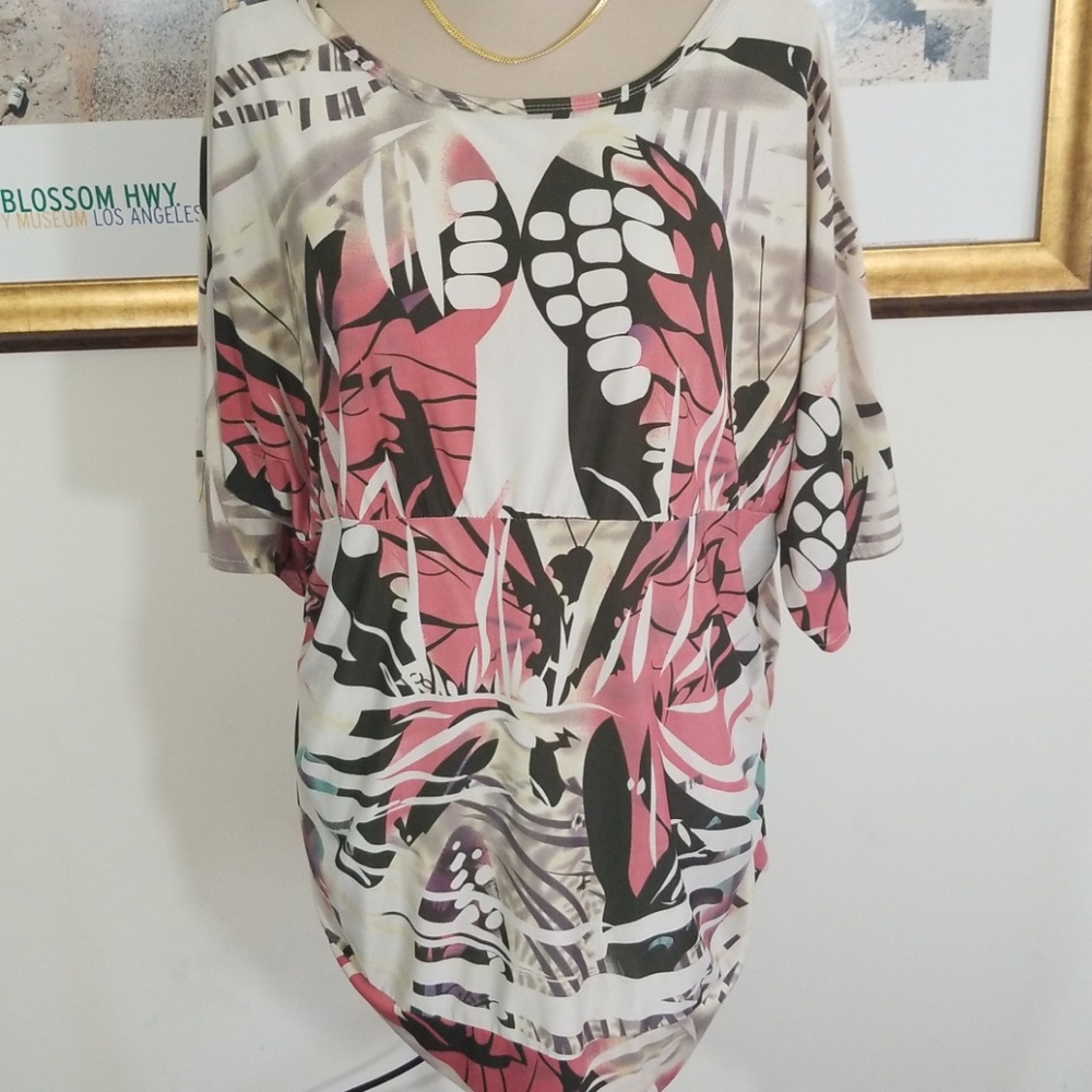 GOLD FLAVA PATTERN SHORT SLEEVES TOP💥